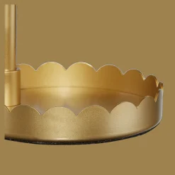 Gold Table Lamp With Scalloped Base