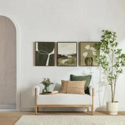 Green Abstract Framed Art