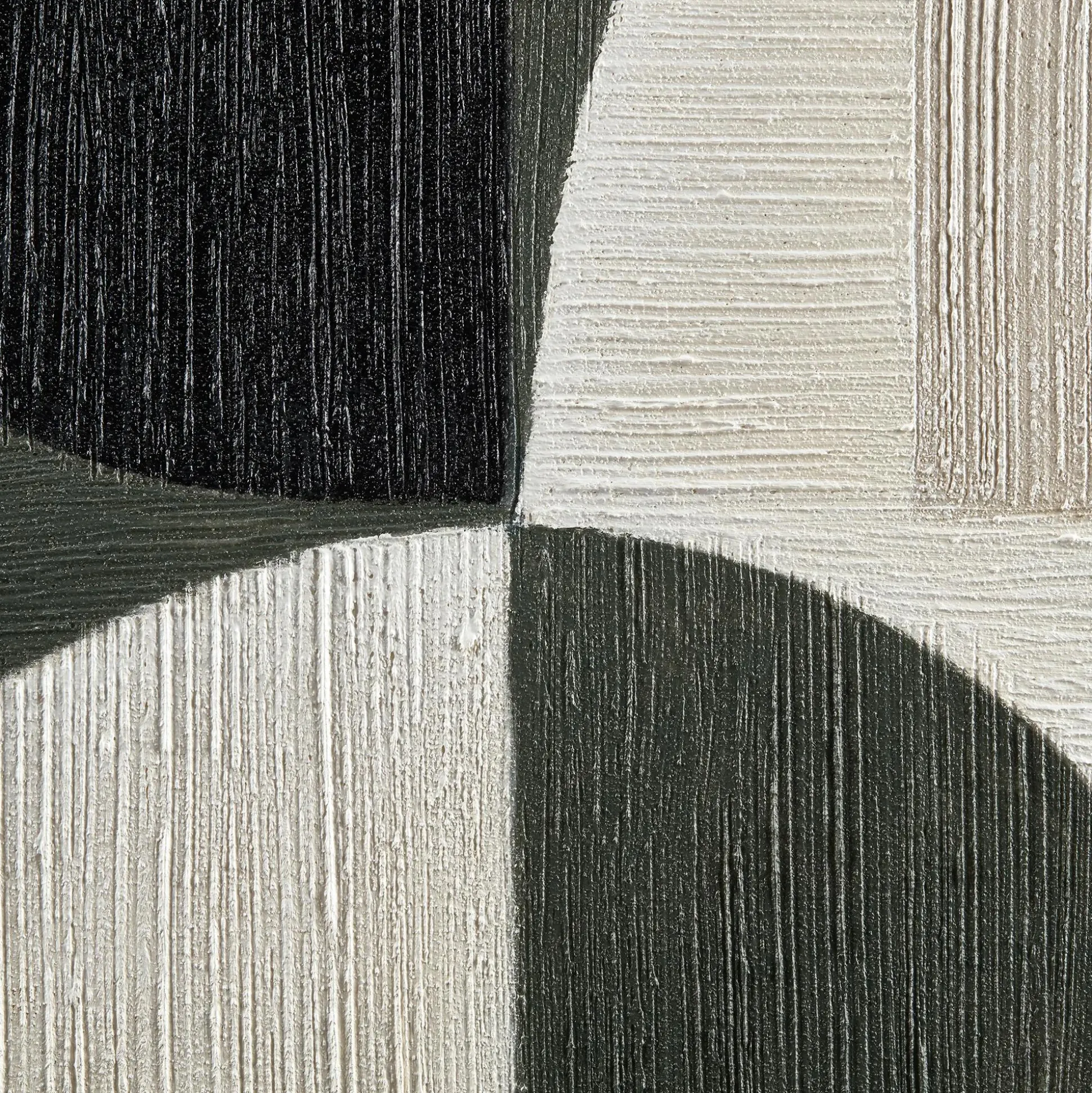 Green Color Block Abstract Framed Art