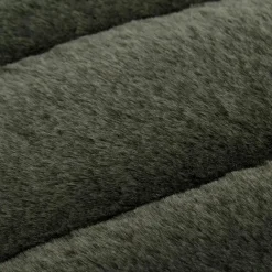 Green Cougar Faux Fur Throw Pillow