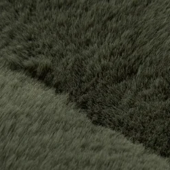 Green Cougar Faux Fur Throw