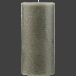 Green Marled Tall Candle