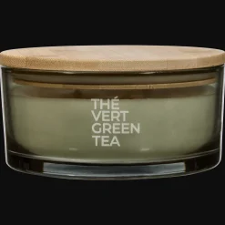 Green Tea Candle with Wooden Lid
