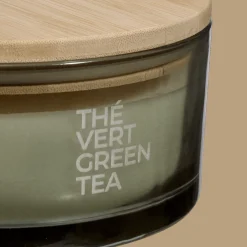 Green Tea Candle with Wooden Lid
