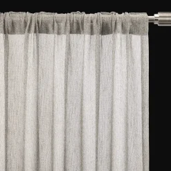 Grey Eneca Back-Tab/Rod-Pocket Curtain