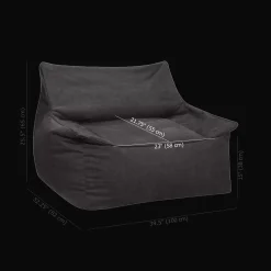 Grey Large Bean Bag Chair