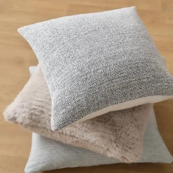 Grey Maddox Faux Fur Decorative Pillow