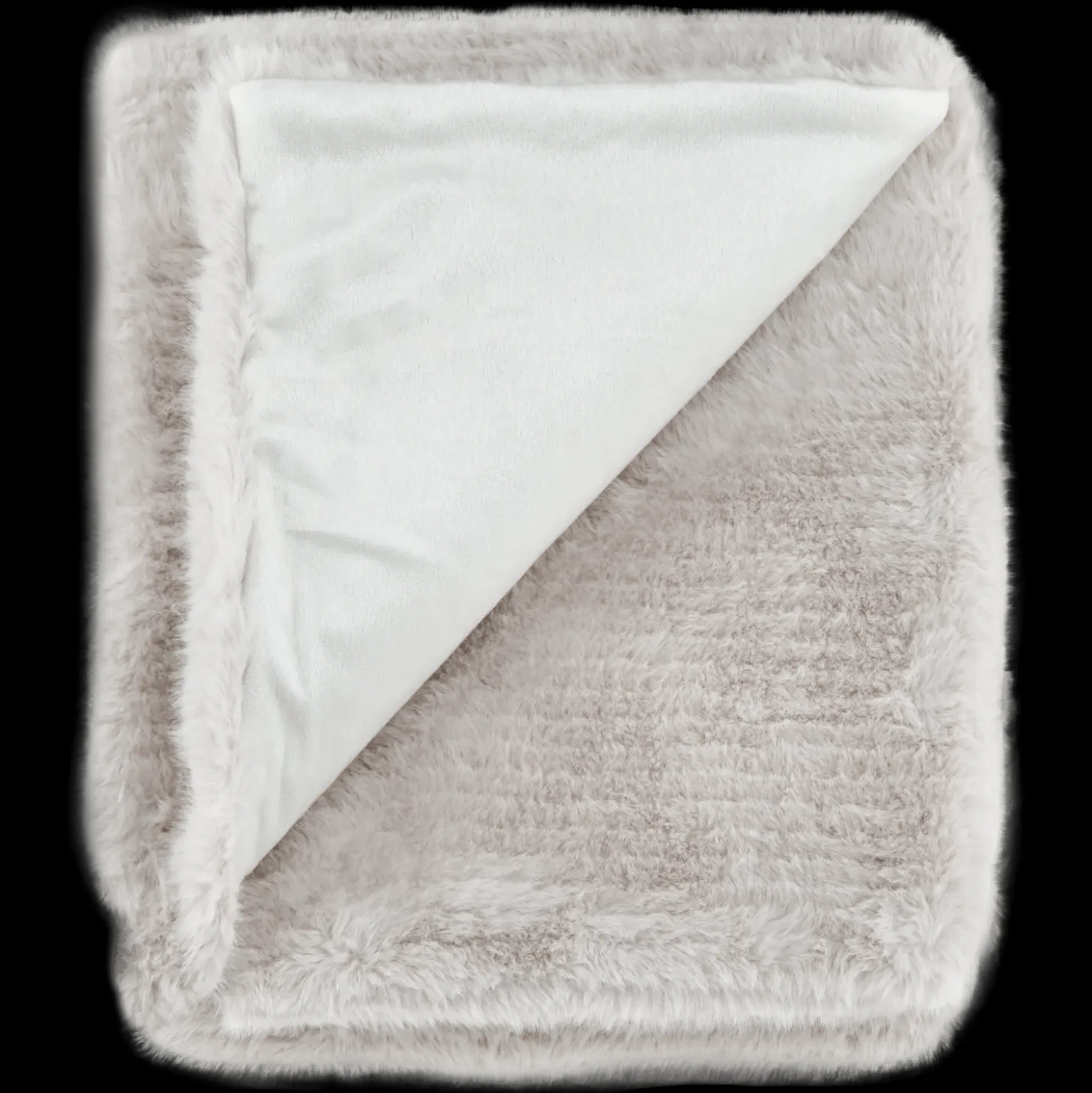 Grey Maddox Faux Fur Throw