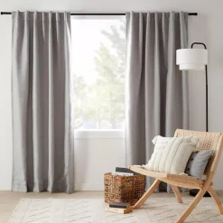 Grey Mullins Blackout Back-Tab Curtain
