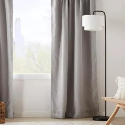Grey Mullins Blackout Back-Tab Curtain