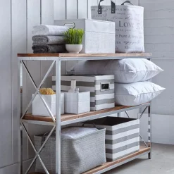 Grey Storage Basket with Handles