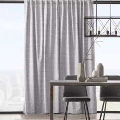 Grey Toulouse Blackout Curtain with Hidden Backtab
