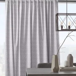 Grey Toulouse Blackout Curtain with Hidden Backtab