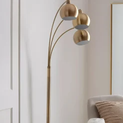 3-Head Floor Lamp with Marble Base