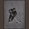 Hockey Player LED Wall art