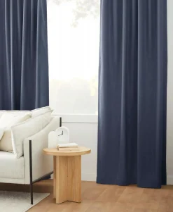 Indigo Taha Rod Pocket Back Tab Blackout Curtain