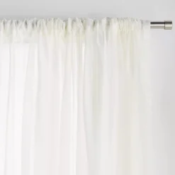 Ivory Rod Pocket Sheer Curtain