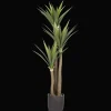 Large Artificial Tropical Tree in Black Pot