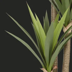 Large Artificial Tropical Tree in Black Pot