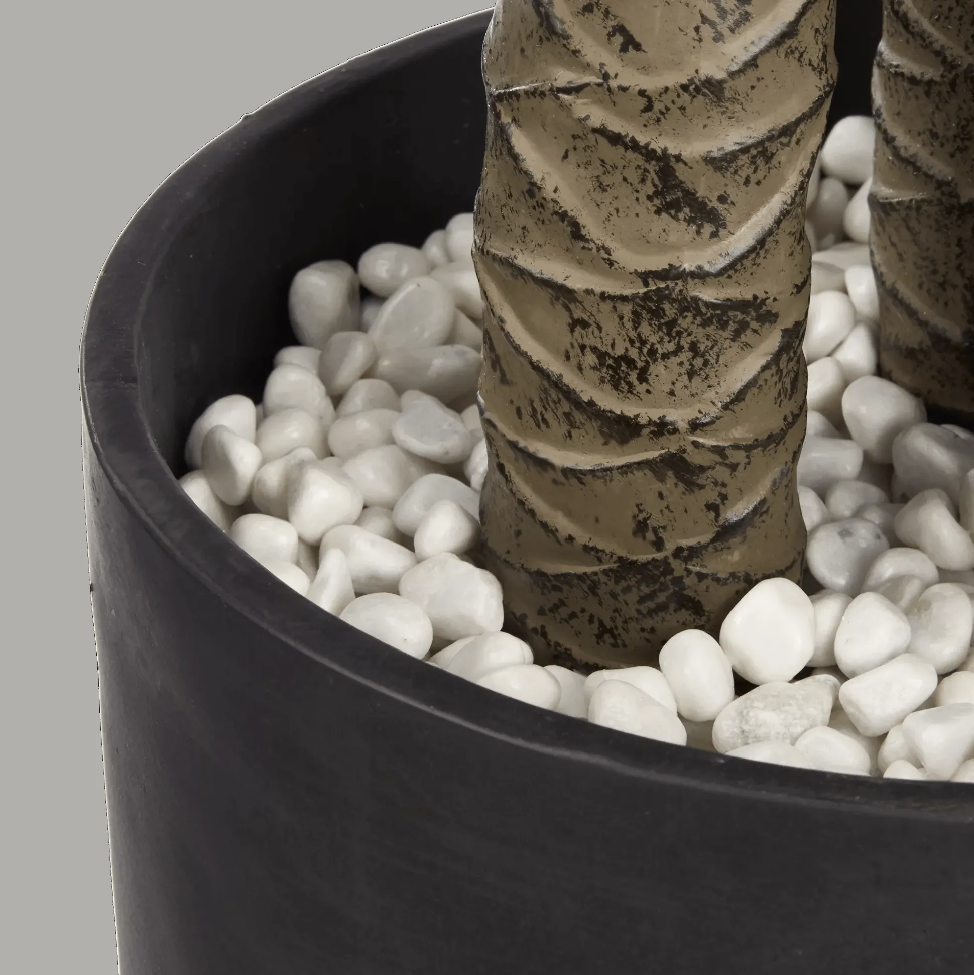 Large Artificial Tropical Tree in Black Pot