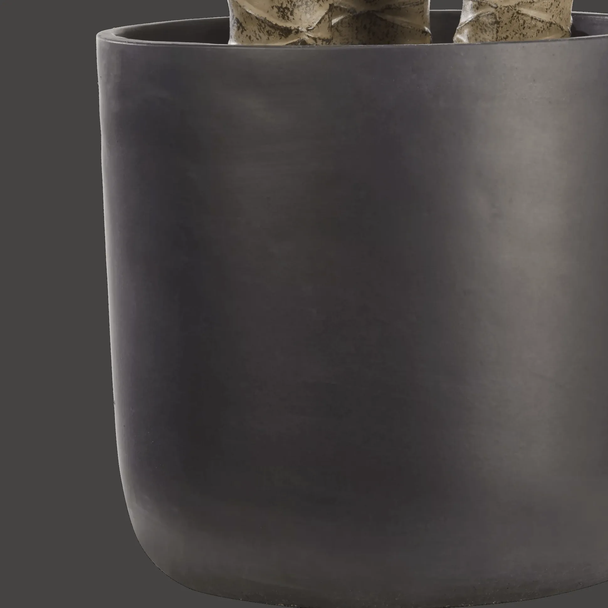 Large Artificial Tropical Tree in Black Pot