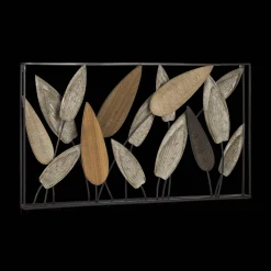 Leaf Wood & Metal Wall Art