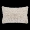 Light Beige Sheep Faux Fur Decorative Lumbar Pillow