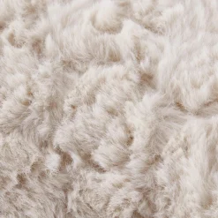 Light Beige Sheep Faux Fur Decorative Lumbar Pillow