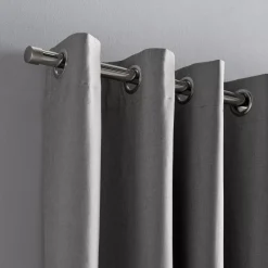 Light Grey Chambray Blackout Curtain