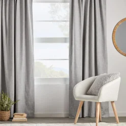 Light Grey Chita Back Tab Blackout Curtain