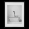 LLama in Bathtub Printed Framed Canvas