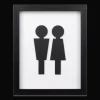 Man & Woman Silhouette Bathroom Shadow Box