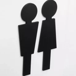Man & Woman Silhouette Bathroom Shadow Box