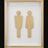 Man & Woman Silhouette Gold Wall Art