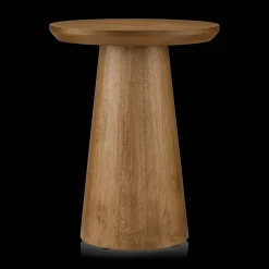 Mango Wood Hourglass Side Table