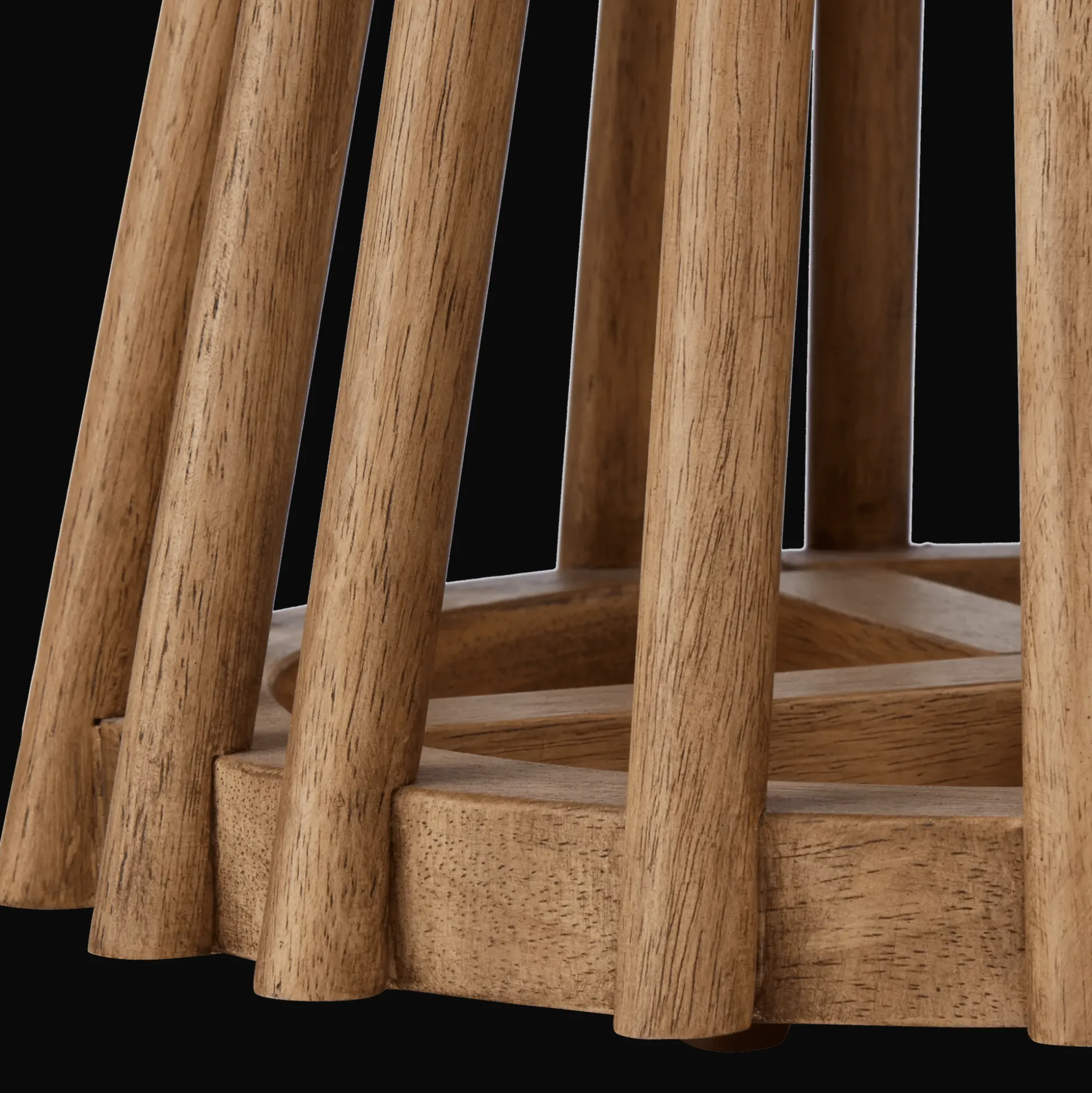 Mango Wood Openwork Side Table