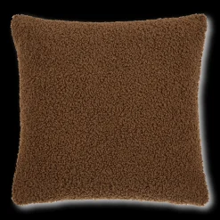 Medium Brown Doodle Boucle Decorative Throw Pillow