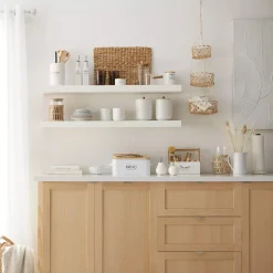 Metal Bread Box with Bamboo Lid