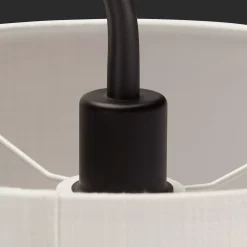 Metal Floor Lamp with White Shade