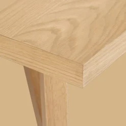 Mid-Century Modern Natural Wood Dining Table