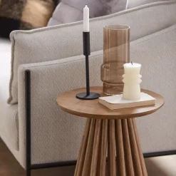 Modern Candle Holder in Black Metal