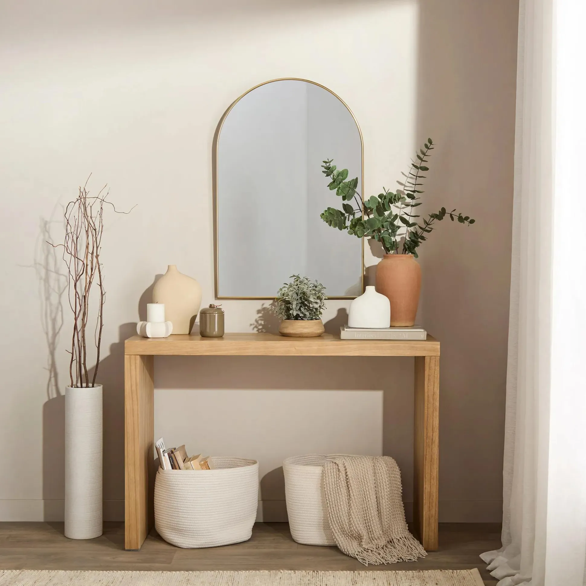 Natural Wood Console