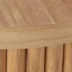 Natural Wood Side Table