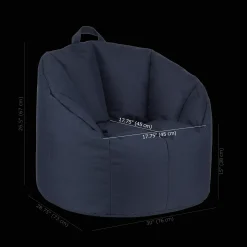 Navy Canvas Bean Bag