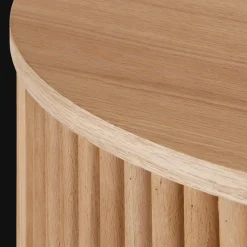 Nesting Coffee Table - Black Metal and Natural Wood