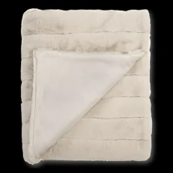 Oatmeal Cougar Faux Fur Throw