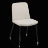 Oatmeal Fabric and Metal Dining Chair