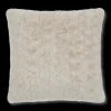 Oatmeal Sheep Faux Fur Throw Pillow