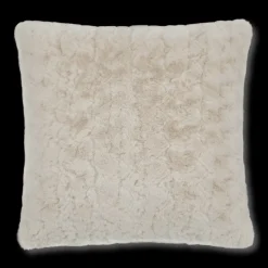 Oatmeal Sheep Faux Fur Throw Pillow