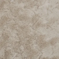 Oatmeal Sheep Faux Fur Throw Pillow